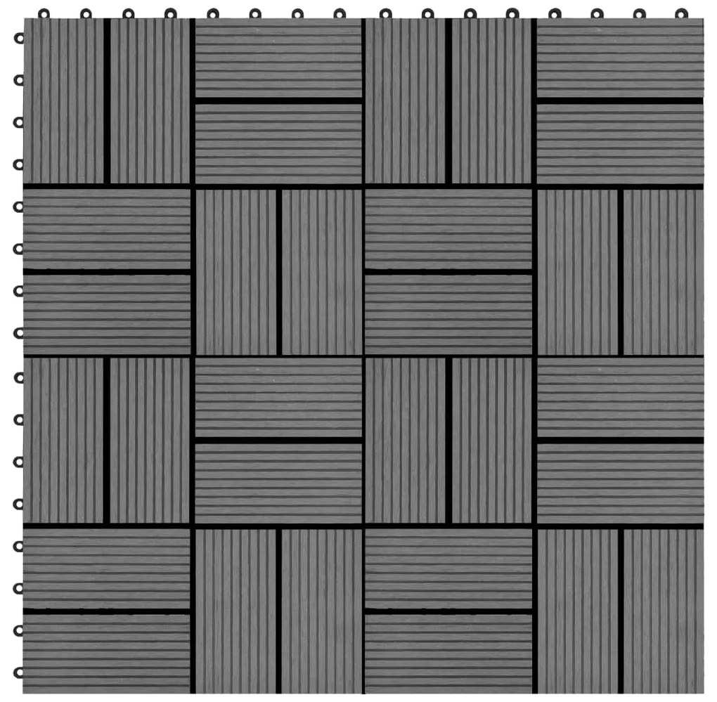 vidaXL Πλακάκια Deck 22 τεμ. Γκρι 30 x 30 εκ. 2 μ² από WPC
