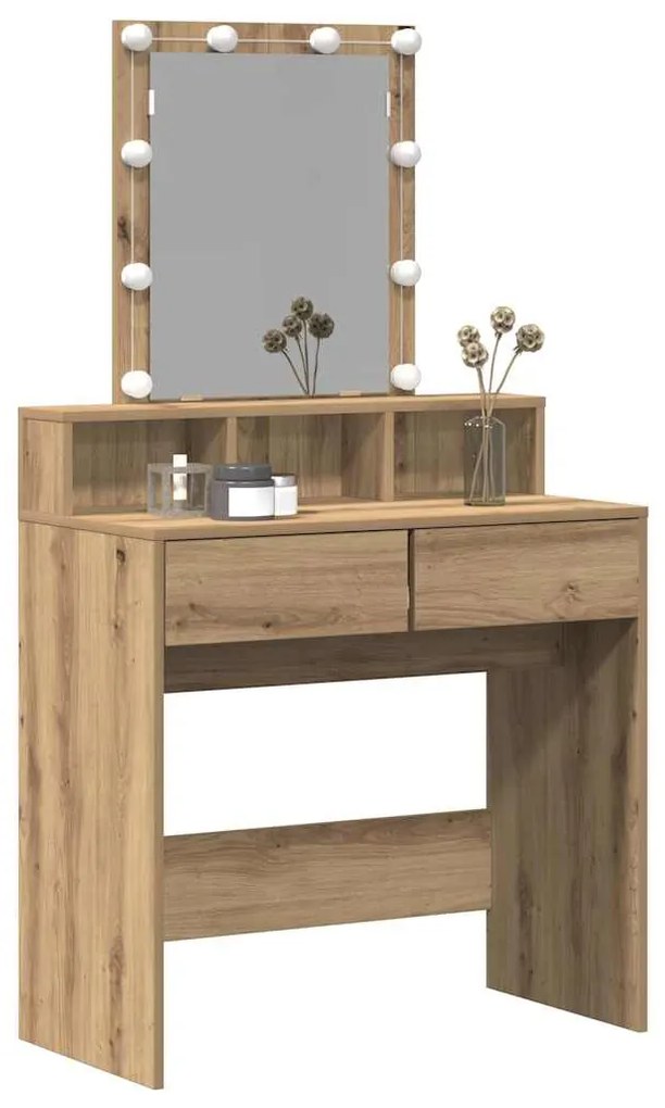 vidaXL Κομμωτήριο artisan δρυς 80 x 41 x 144.5 εκ Επεξεργασμένο ξύλο