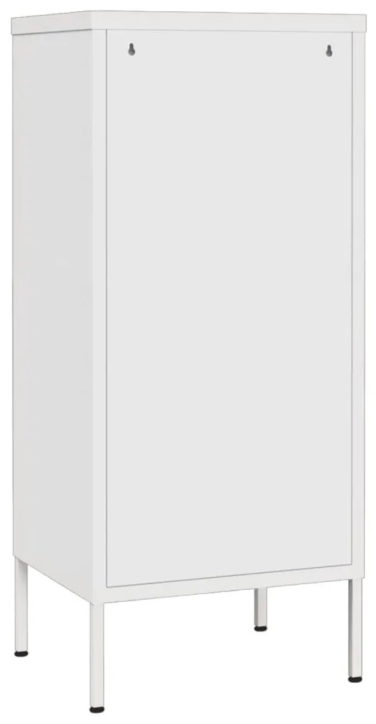 vidaXL Ντουλάπι Αποθήκευσης Λευκό 42,5x35x101,5 εκ. από Ατσάλι