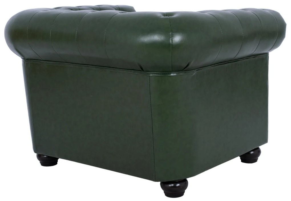 Πολυθρόνα POLINA C3011.08 PU Κυπαρισσί Τύπου Chesterfield 106x87x70Y εκ. 106x87x70 εκ.