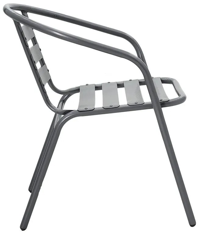 Καρέκλα - Πολυθρόνα Tade μέταλλο ανθρακί 54x62x74 εκ. 54x58x73 εκ.