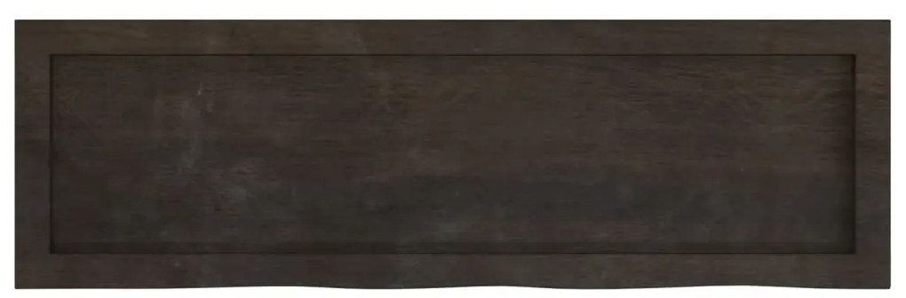 vidaXL Ράφι Τοίχου Σκούρο Καφέ 100x30x(2-6) εκ. Επεξ. Μασίφ Ξύλο Δρυός