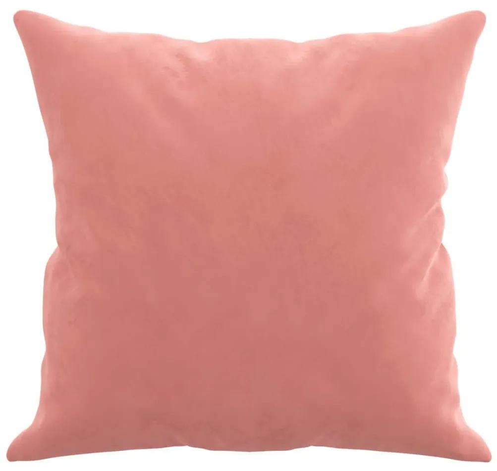Μαξιλάρια Διακοσμητικά 2 τεμ. Ροζ 40 x 40 εκ. Βελούδινα - Ροζ