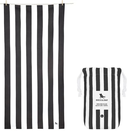 Dock And Bay Πετσέτα Θαλάσσης XL 200x90cm Quickdry - Kamari Charcoal 5060668831038