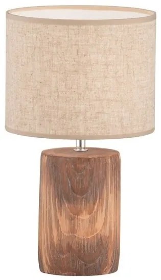 Επιτραπέζιο Φωτιστικό Malik Φυσικό Ξύλο 50742 Fischer Honsel-50742-Καφέ 50742