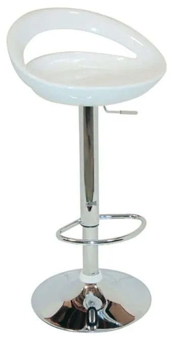 Σκαμπό Bar BAR18 Λευκό ABS 47x41x63-83/78-98cm Σετ 2Τμχ