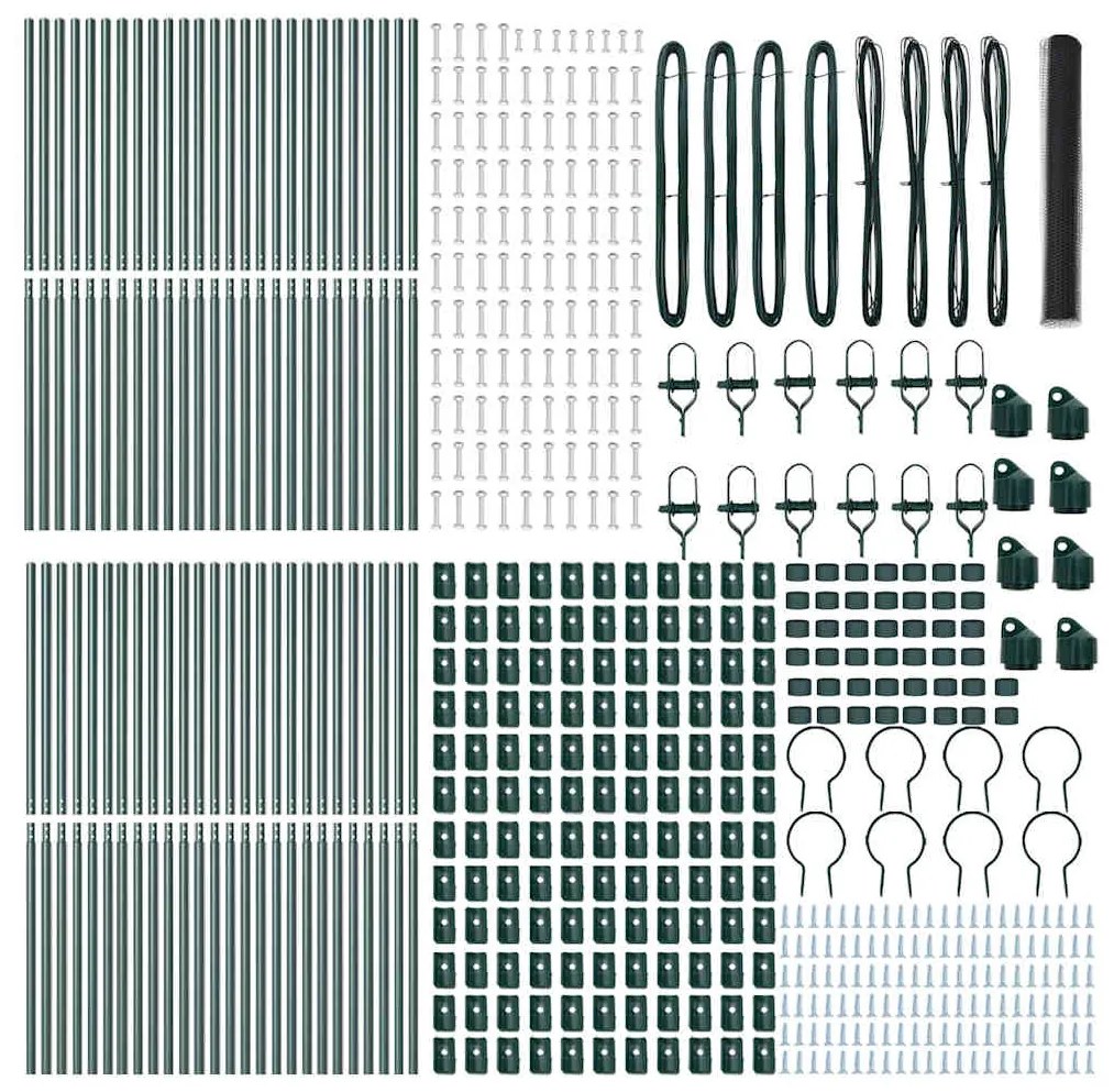vidaXL Στύλος Περιφράξεων Γκρι 100 x 1 μ (πλέγμα 36 χιλ)