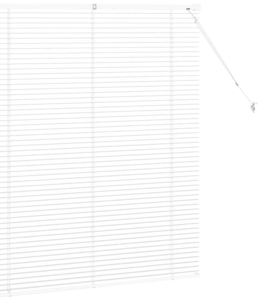 vidaXL Ρολό Παραθύρου με κουρτίνες Χειροκίνητος Λευκό Αλουμίνιο