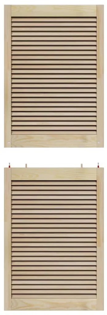vidaXL Πόρτα Ντουλάπας Φυσικό 140.5 x 2.1 x 49.5 cm Μασίφ ξύλο πεύκου