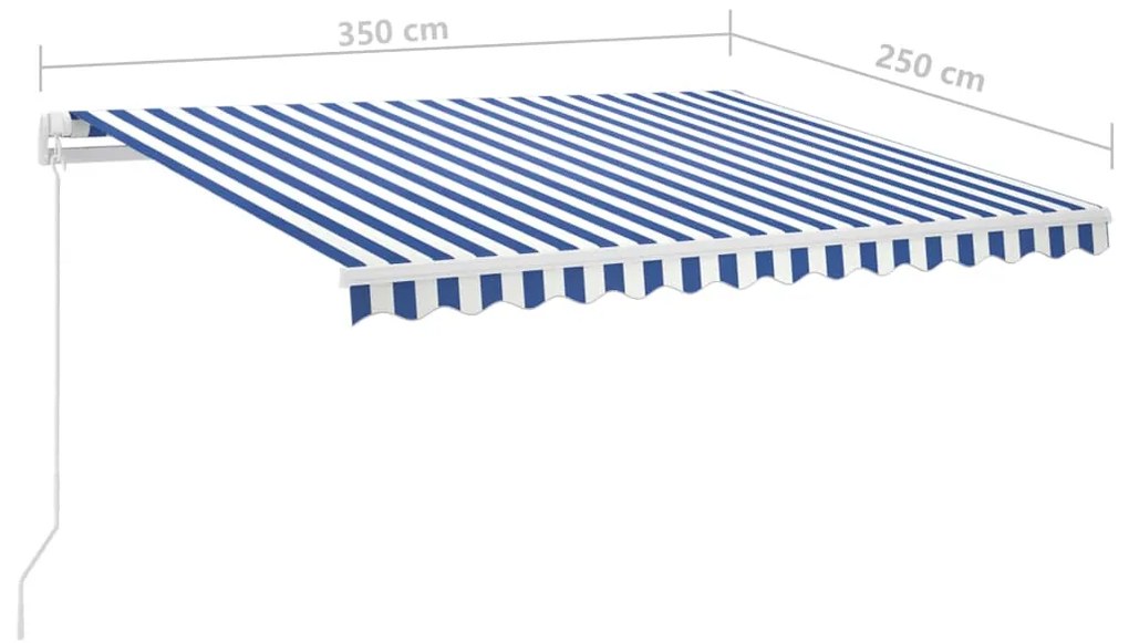 ΤΕΝΤΑ ΣΥΡΟΜΕΝΗ ΧΕΙΡΟΚΙΝΗΤΗ ΜΕ LED ΜΠΛΕ / ΛΕΥΚΟ 350 X 250 ΕΚ. 3069521