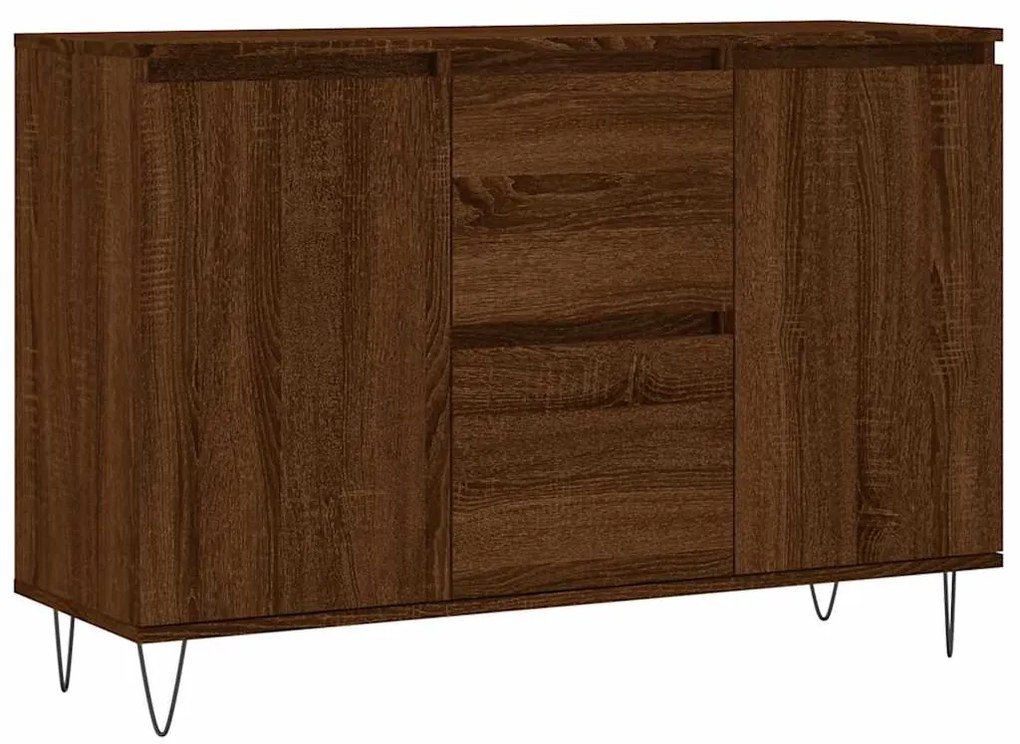 vidaXL Μπουφές Καφέ Δρυς 101,5 x 35 x 70 εκ. από Επεξεργασμένο Ξύλο