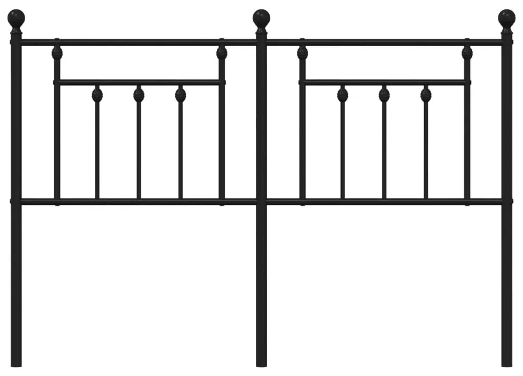 vidaXL Κεφαλάρι Μαύρο 140 εκ. Μεταλλικό