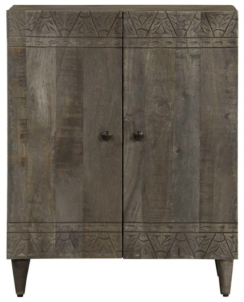 vidaXL Sideboard ανοιχτό γκρι 60x33,5x75 cm μασίφ ξύλο Mango