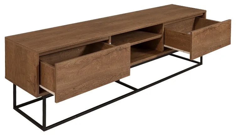 Έπιπλο τηλεόρασης Amedeo Megapap χρώμα καρυδί 180x40x50εκ.