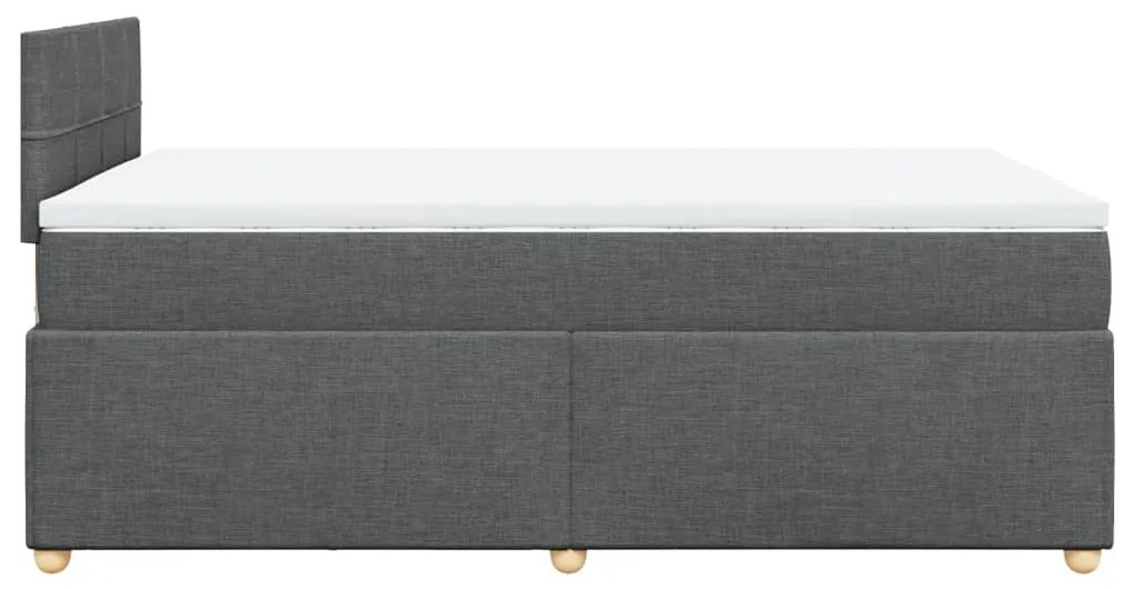 ΚΡΕΒΑΤΙ BOXSPRING ΜΕ ΣΤΡΩΜΑ ΣΚΟΥΡΟ ΓΚΡΙ 120X200 ΕΚ. ΥΦΑΣΜΑΤΙΝΟ 3286648