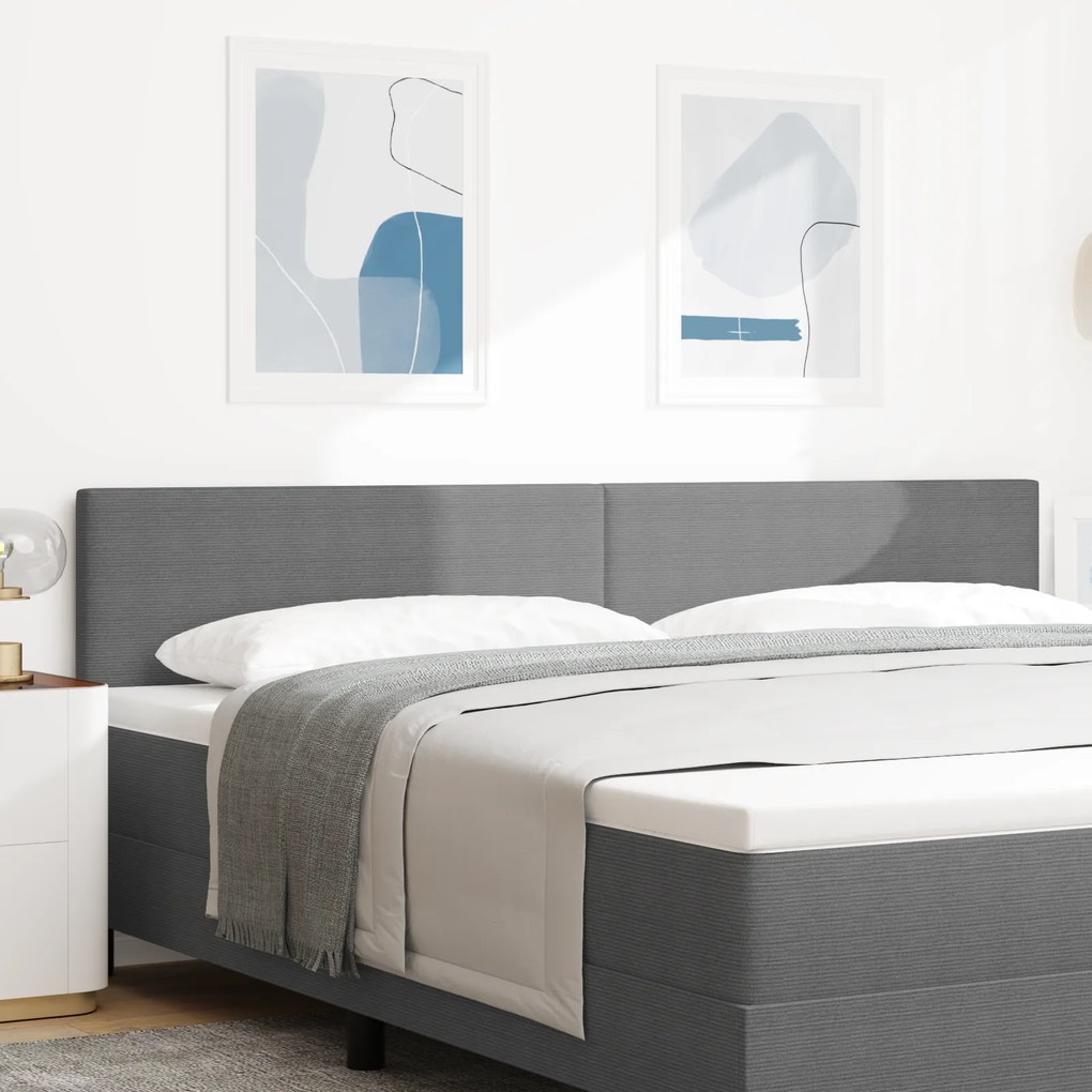 vidaXL LED Κεφαλάρι Απλό Σχεδιασμό Ανοιχτό Γκρι 100 εκ Κορντούρα