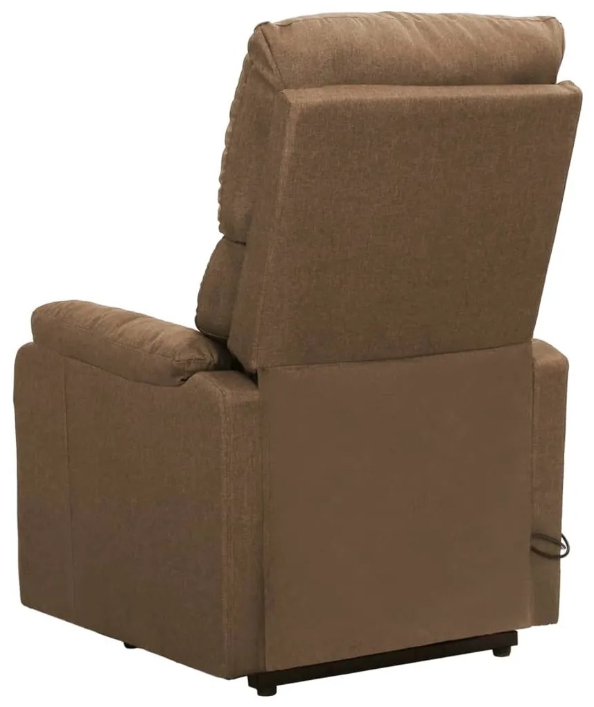 vidaXL Πολυθρόνα Μασάζ με Ανύψωση Taupe Υφασμάτινη
