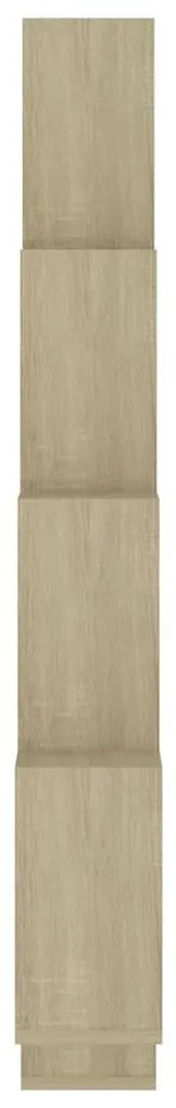 Ράφι Κύβος Τοίχου Sonoma Δρυς 90 x 15 x 119 εκ. από Επεξ. Ξύλο - Καφέ