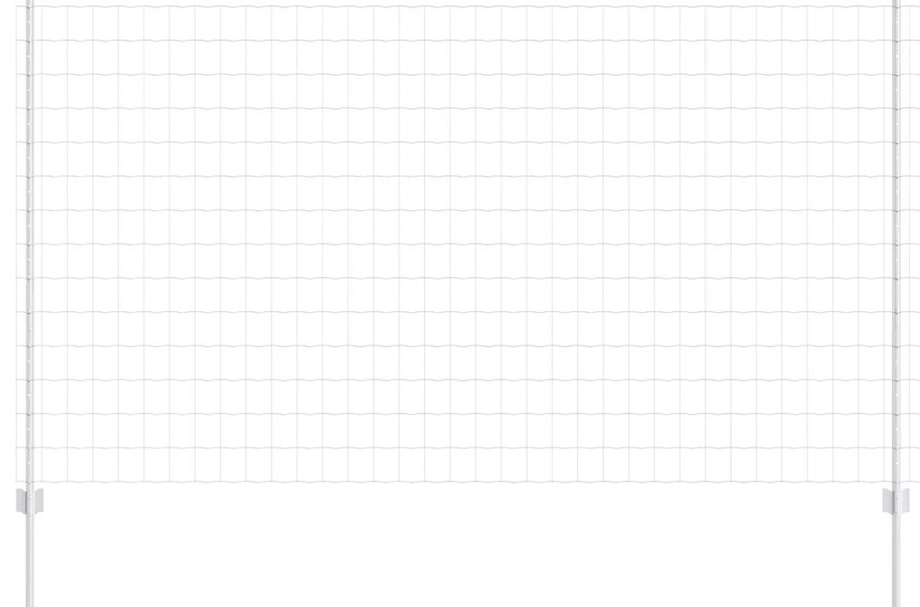 Τείχος και Πόστ Ασημί 1,4 x 10 m Ατσάλι