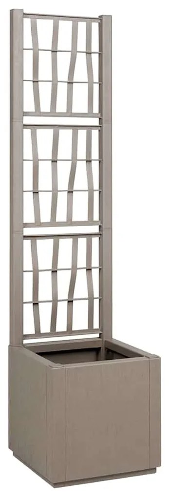 vidaXL Γλάστρα Κήπου Γκρι 36 x 36 x 140 εκ. Πολυπροπυλένιο
