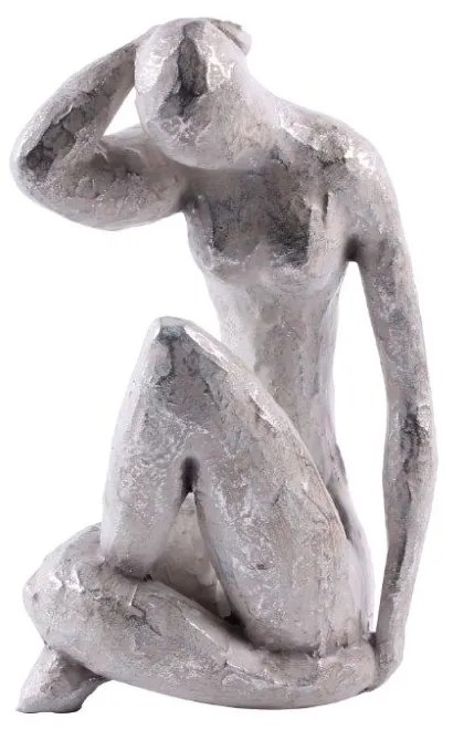 Φιγούρα Διακοσμητική Poza 2 020708 14x10xH21cm Silver Polyresin