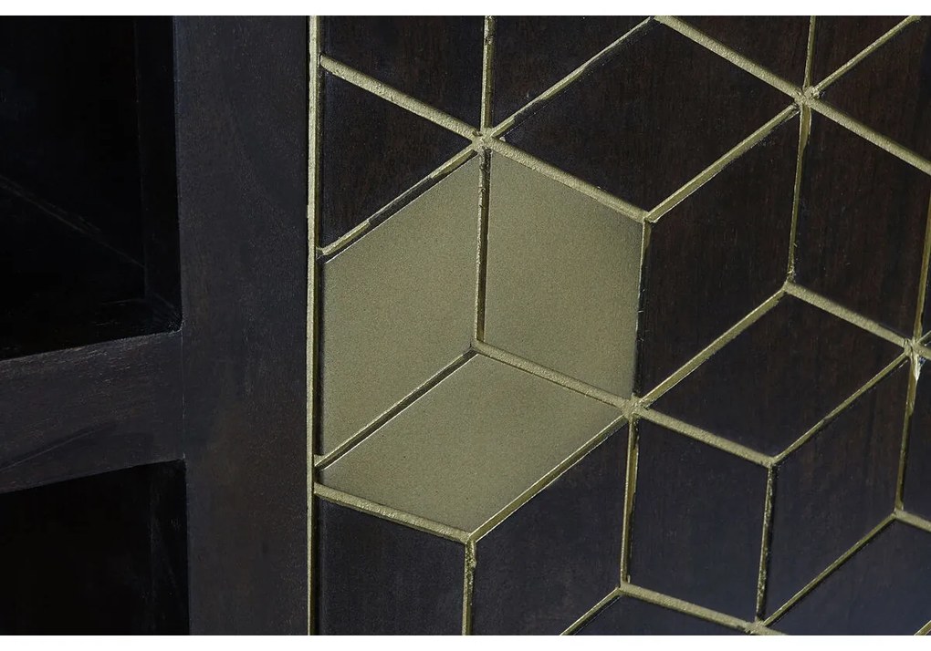 Τηλεόραση DKD Home Decor 140 x 40 x 55 cm Μαύρο Μέταλλο ξύλο ακακίας