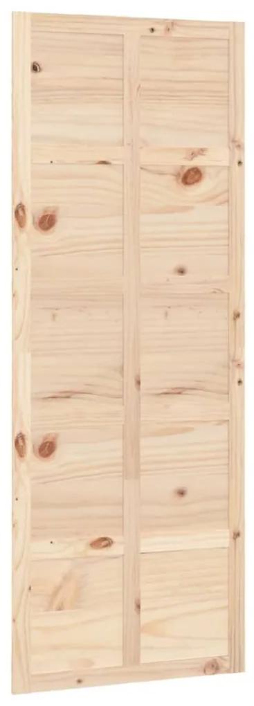 Πόρτα Αχυρώνα 80 x 1,8 x 214 εκ. από Μασίφ Ξύλο Πεύκου - Καφέ