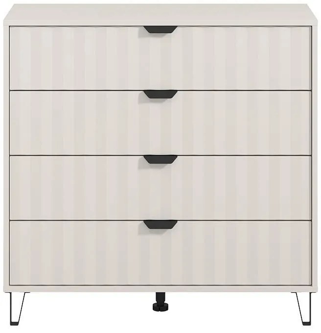 Κομότα - Συρταριέρα Brest 4F Cashmere - Cashmere Ματ 93x40x90 εκ. 93x40x90 εκ.