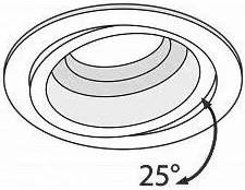 Χωνευτό σποτ οροφής Maytoni Akron round-Λευκό