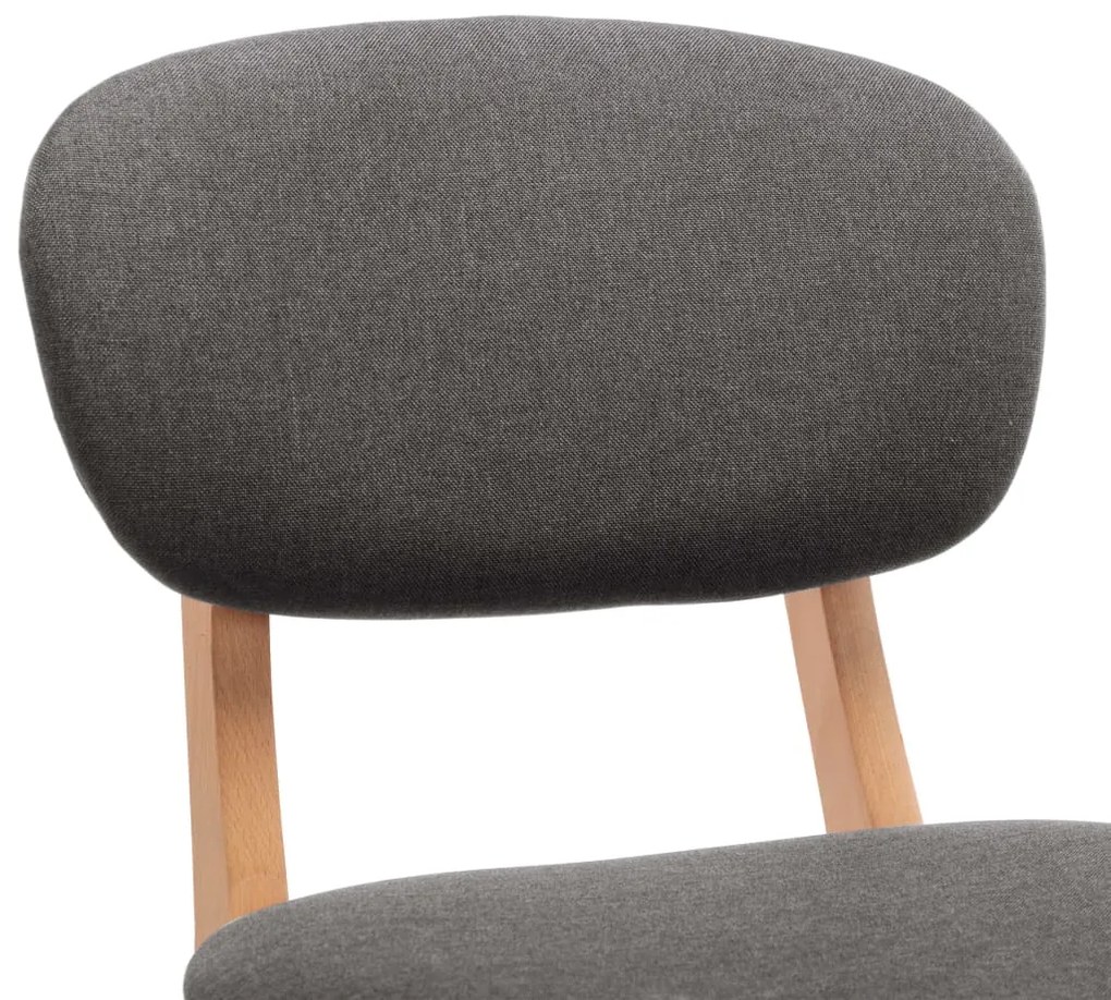 vidaXL Σκαμπό Μπαρ 2 τεμ. Σκούρο Γκρι Υφασμάτινα