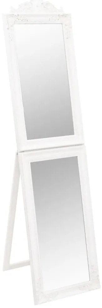 vidaXL Καθρέπτης Επιδαπέδιος Λευκός 45 x 180 εκ.