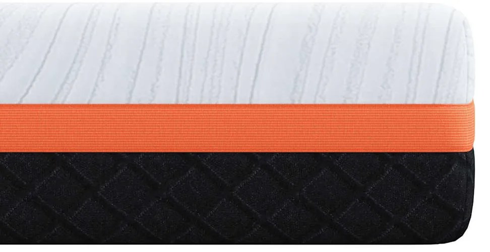 vidaXL Στρώμα Λευκό και Μαύρο 90 x 190 cm Αφρός Εμποτισμένος με Gel