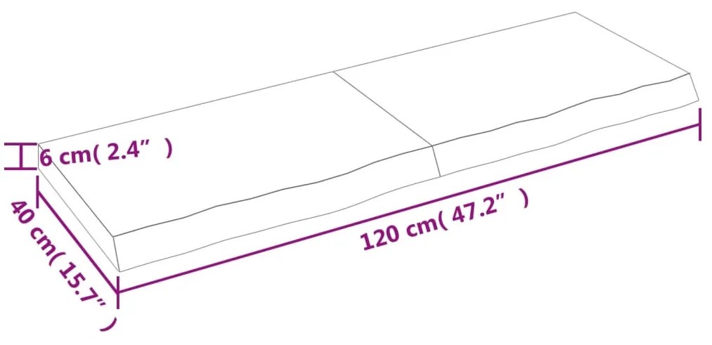 ΡΑΦΙ ΤΟΙΧΟΥ ΣΚΟΥΡΟ ΓΚΡΙ 120X40X6 ΕΚ. ΕΠΕΞΕΡΓ. ΜΑΣΙΦ ΞΥΛΟ ΔΡΥΟΣ 363815