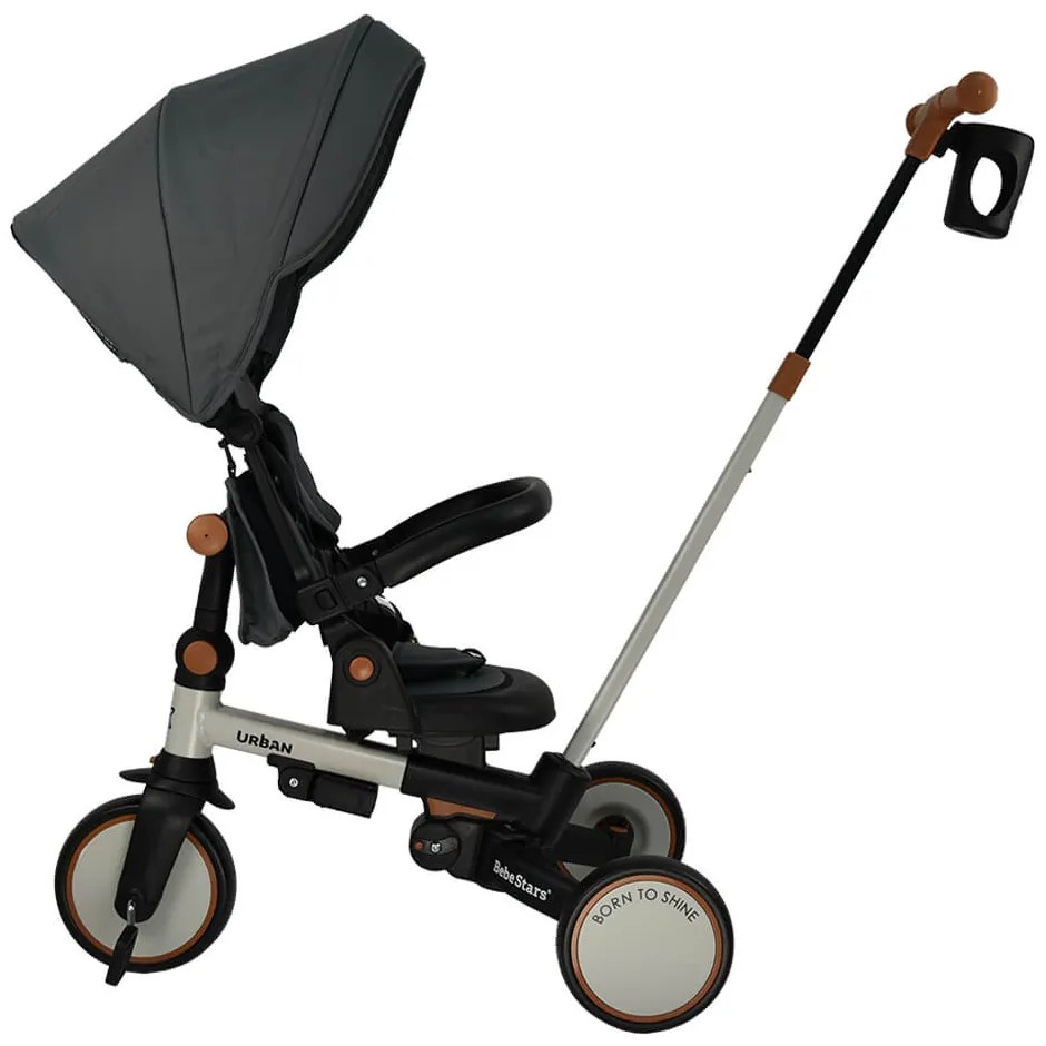 Ποδηλατάκι τρίκυκλο 7 σε 1 Urban Grey Bebe Stars