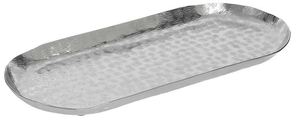Διακοσμητική Πιατέλα 3-70-357-0254 37x16x2cm Silver Inart Aluminium