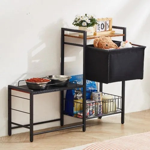 VEVOR Pet Feeding Station with Storage Dog Food &amp; Toy Organizer Raised Dog Bowls