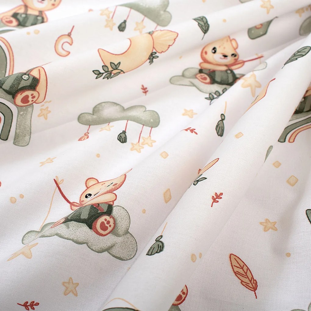 Πάνα Χασέ (80x80) Dimcol Cloudy Bear 581 White - Olive