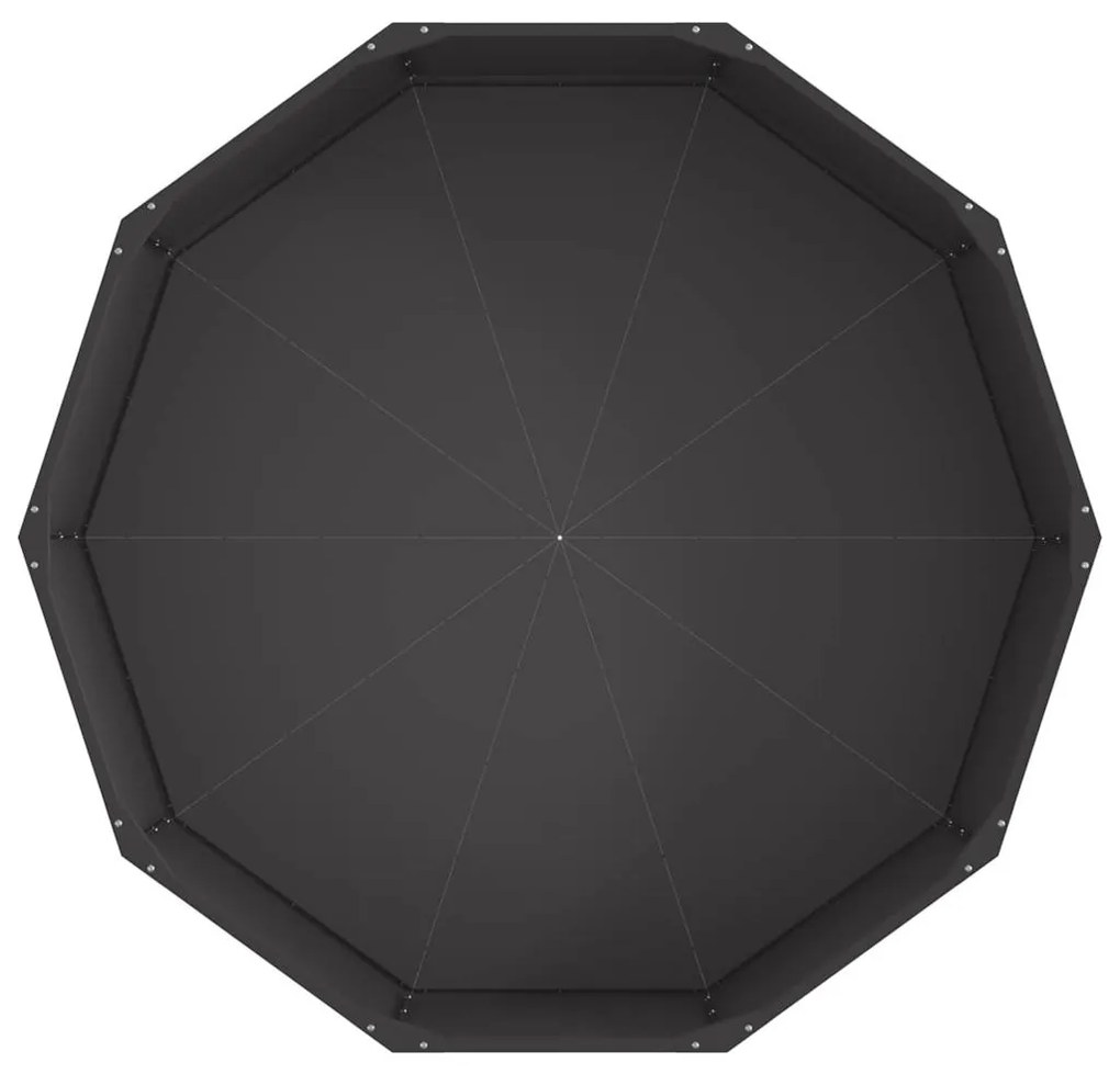 vidaXL Γλάστρα Μαύρο 120 x 120 x 35 εκ Ατσάλι