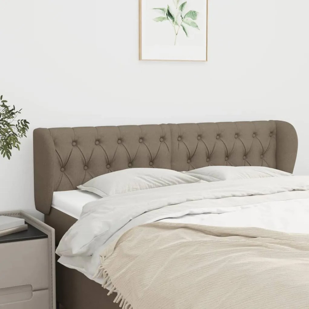 vidaXL Κεφαλάρι με Πτερύγια Taupe 163x23x78/88 εκ. Υφασμάτινο