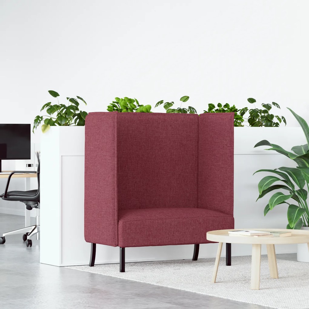 vidaXL Καναπές Υψηλού Πίσω Μπορντό 109x56x121 cm Υφάσματος