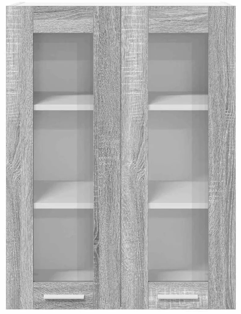 vidaXL Κρεμαστό ντουλάπι με αποθήκευση Γκρίζο Σονομα 60 x 31 x 80 εκ.