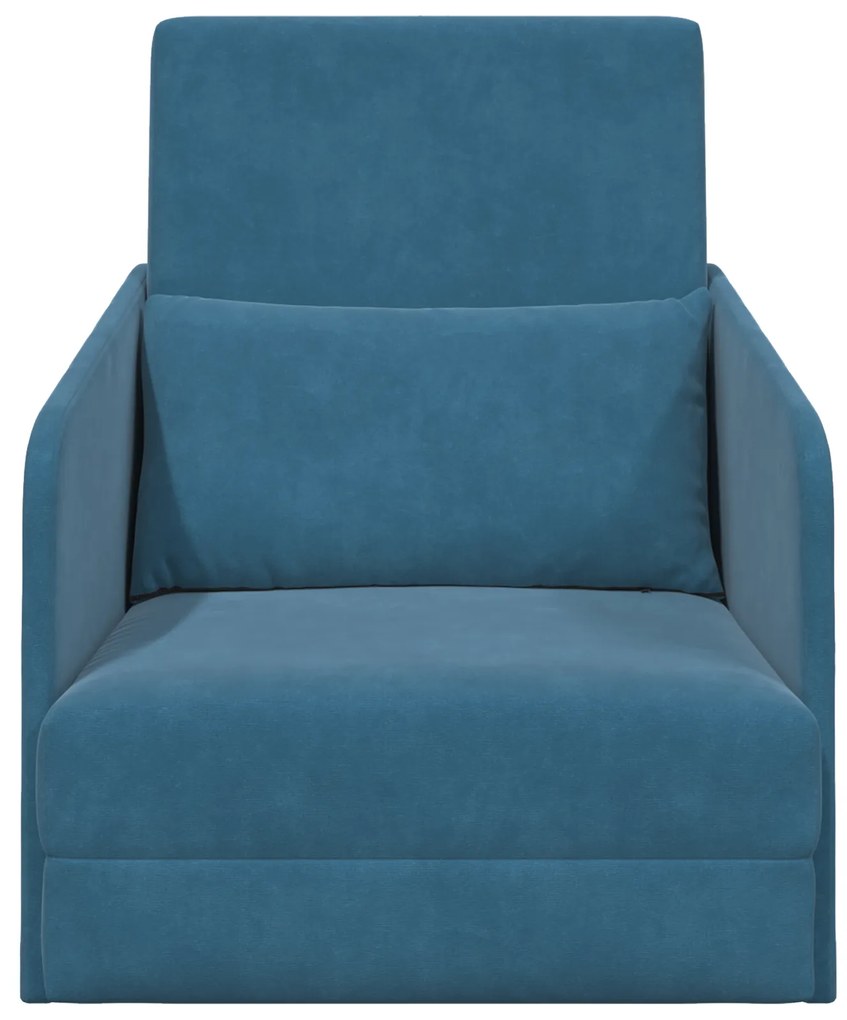 vidaXL Καναπές Κρεβάτι 2 σε 1 Μπλε 65x80x83 cm Βελούδιο