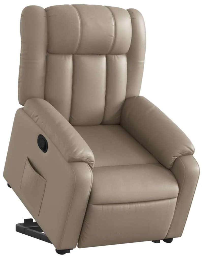 vidaXL Πολυθρόνα Ανακλινόμενη με Ανύψωση Καπουτσίνο Συνθ. Δέρμα