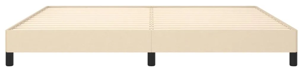 vidaXL Σκελετός Κρεβατιού Χωρίς Στρώμα Κρεμ 200x200 εκ. Υφασμάτινο