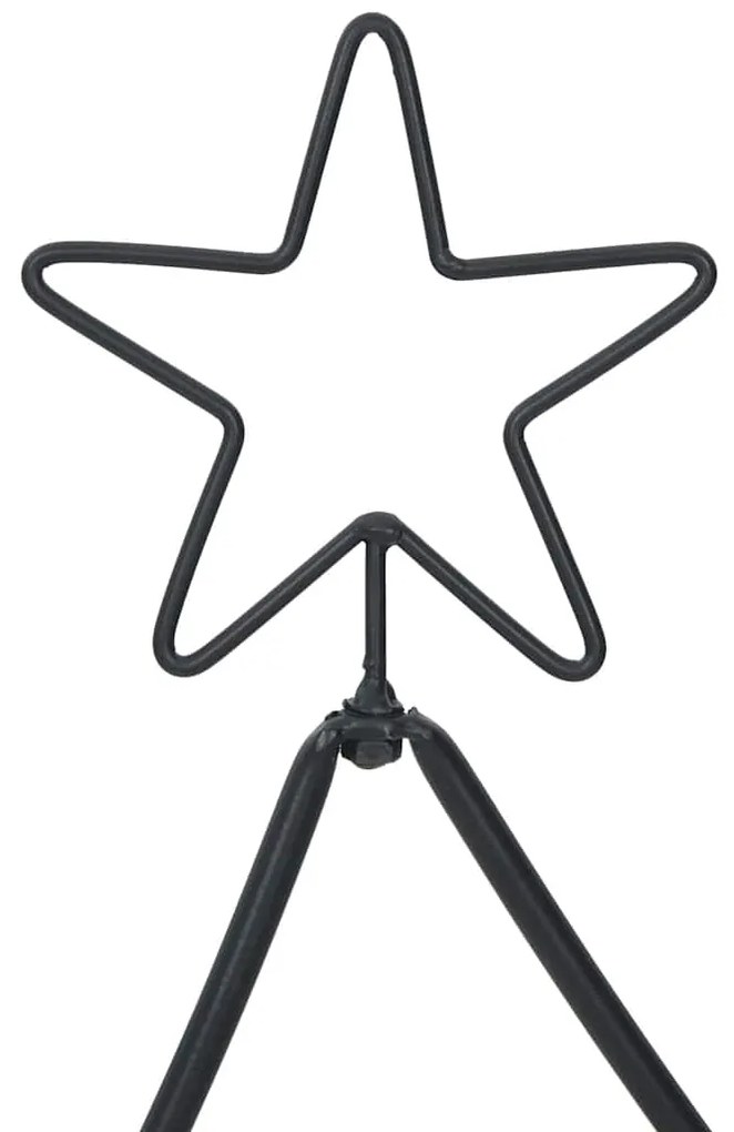 vidaXL Μεταλλικό χριστουγεννιάτικο δέντρο με βάση Μαύρο 150 cm Ατσάλι