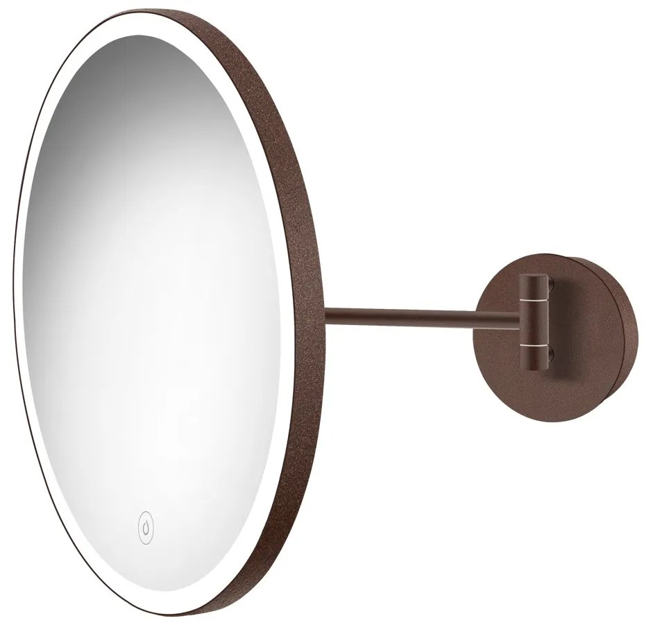 Καθρέπτης Led 5w Μεγεθυντικός Ø40x33εκ.IP44 220-240V Sanco Cosmetic Mirrors Wenge MRLED-405-A75