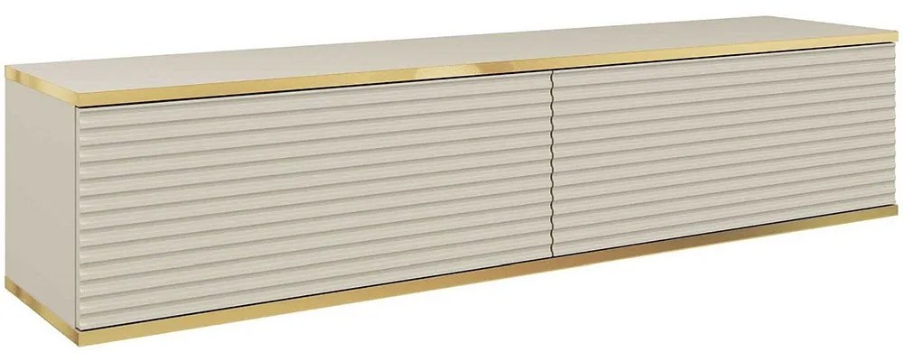 Έπιπλο Τηλεόρασης Κρεμαστό Oro_MDF 135x30x32cm Beige-Gold