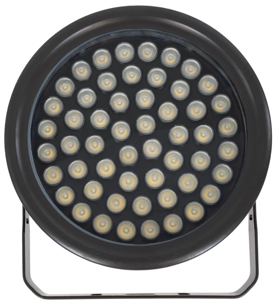 GloboStar FLOOD-NEVA 90399 Προβολέας Wall Washer για Φωτισμό Κτιρίων LED 54W 5130lm 30° DC 24V Αδιάβροχο IP65 L24.5 x W24.5 x H14.7cm Φυσικό Λευκό 4500K - Μαύρο - 3 Years Warranty