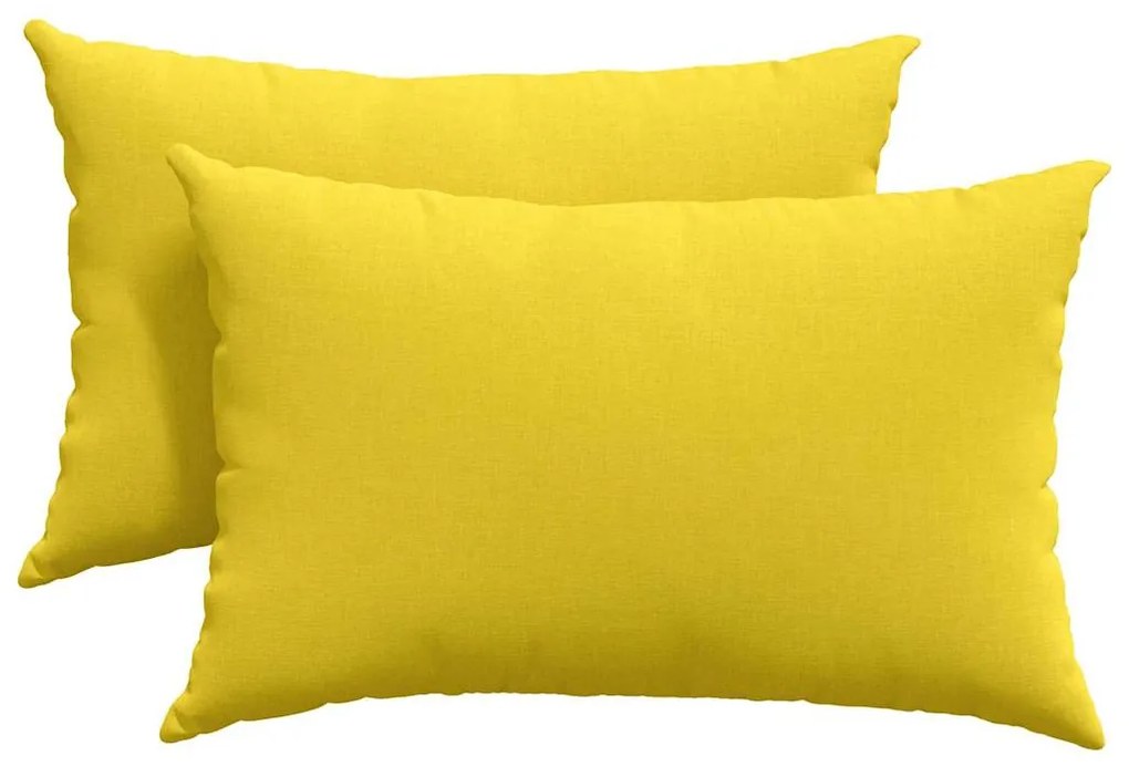 vidaXL Μαξιλάρι Καναπέ 2 pcs Απαλό Κίτρινο 60 x 40 cm ύφασμα