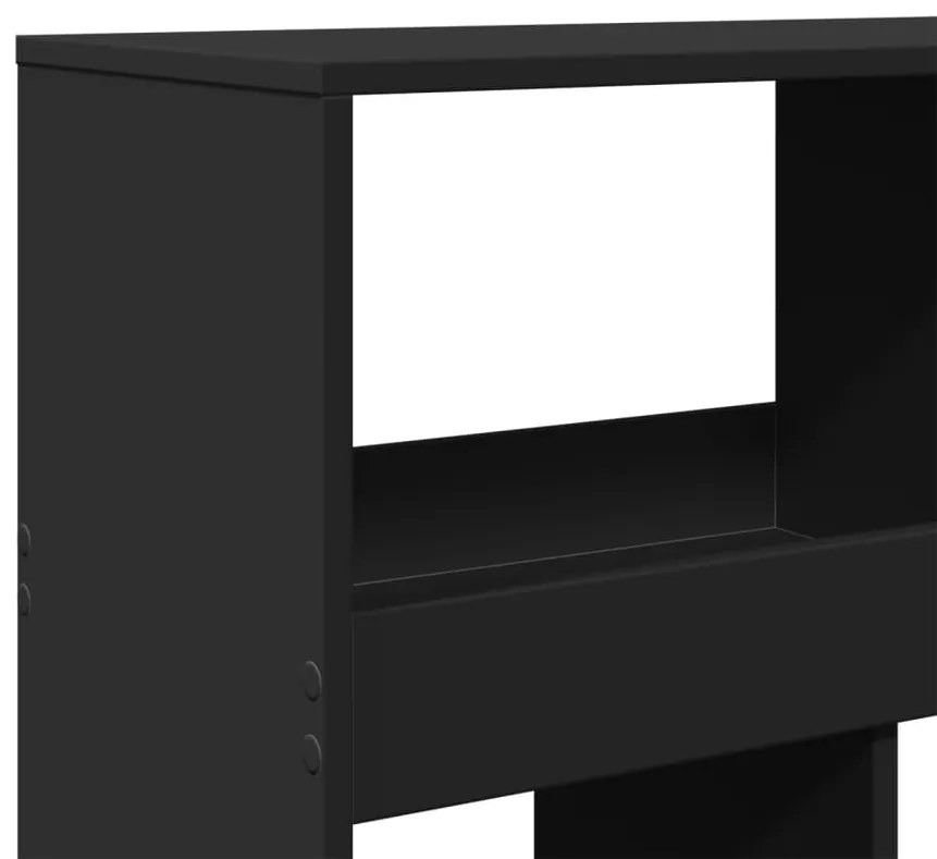 vidaXL Βιβλιοθήκη/Διαχωριστικό Χώρου Μαύρη 100x33x125,5 εκ. Επεξ. Ξύλο